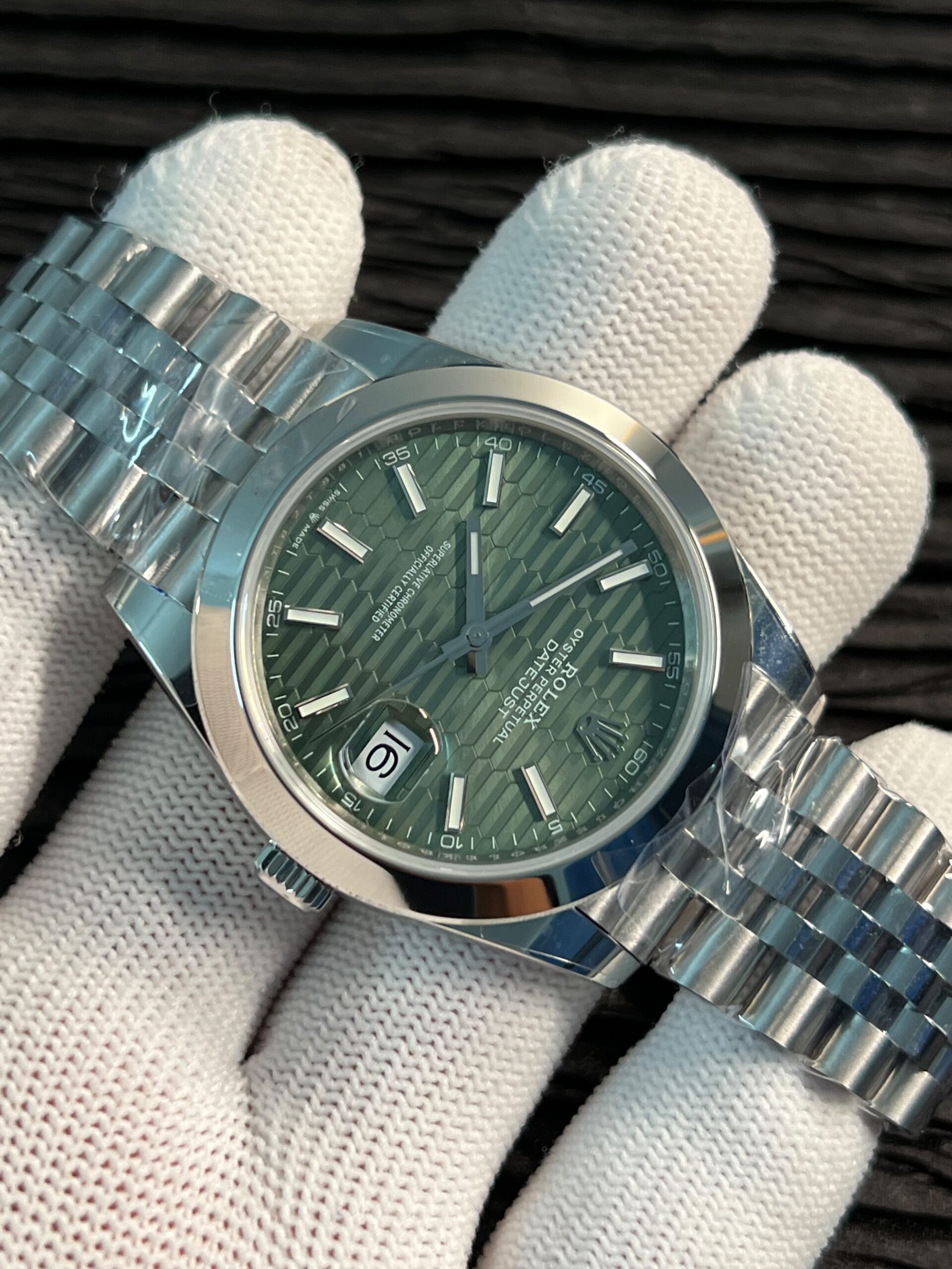 DateJust 41 126300 SS QF 1:1 Best Edition 904L Steel Green Fluted Dial on SS Oyster Bracelet JH3235 (Free Sprung) - Image 3
