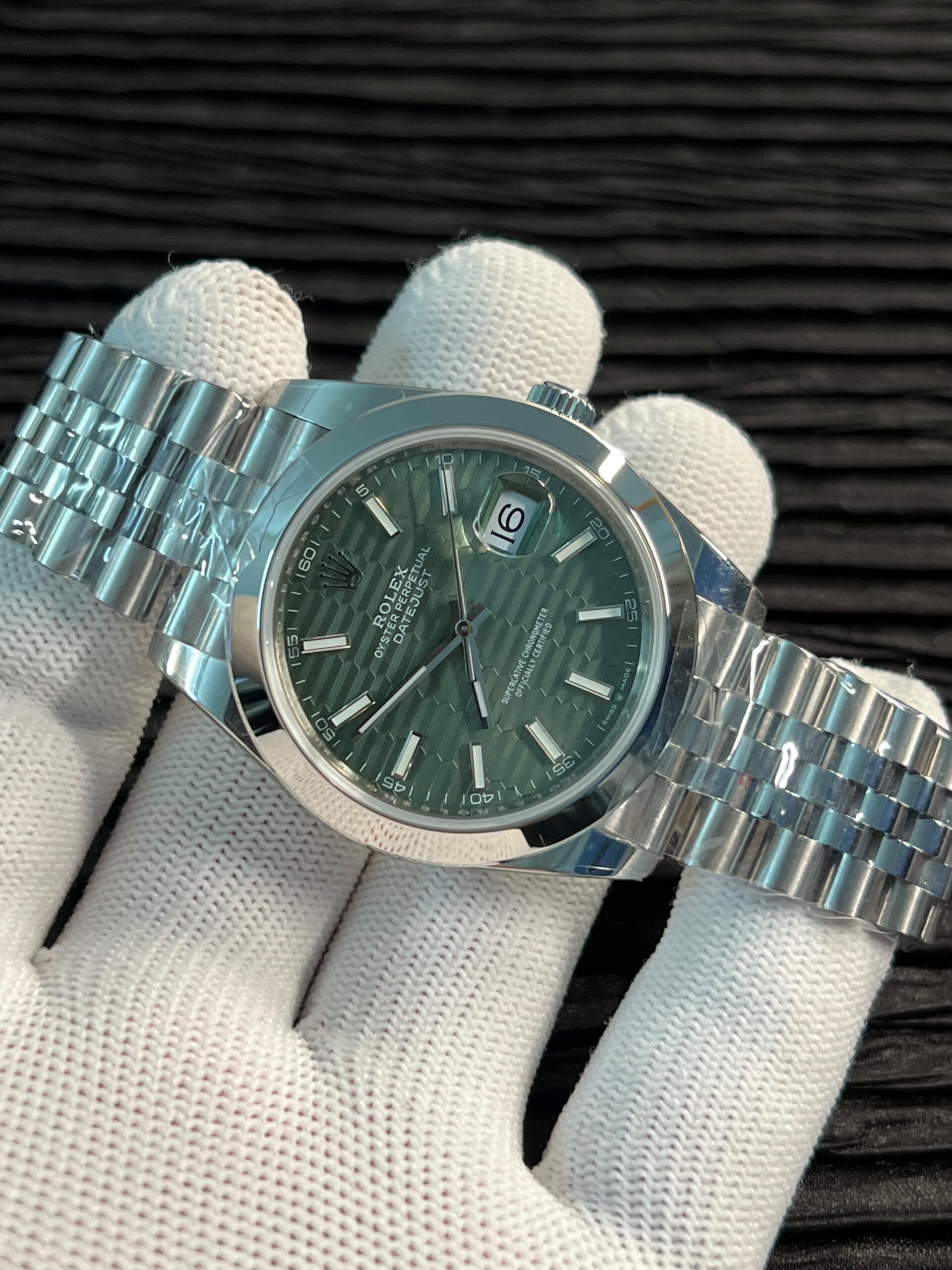 DateJust 41 126300 SS QF 1:1 Best Edition 904L Steel Green Fluted Dial on SS Oyster Bracelet JH3235 (Free Sprung) - Image 2